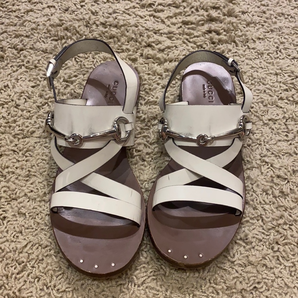 Gucci white sandals